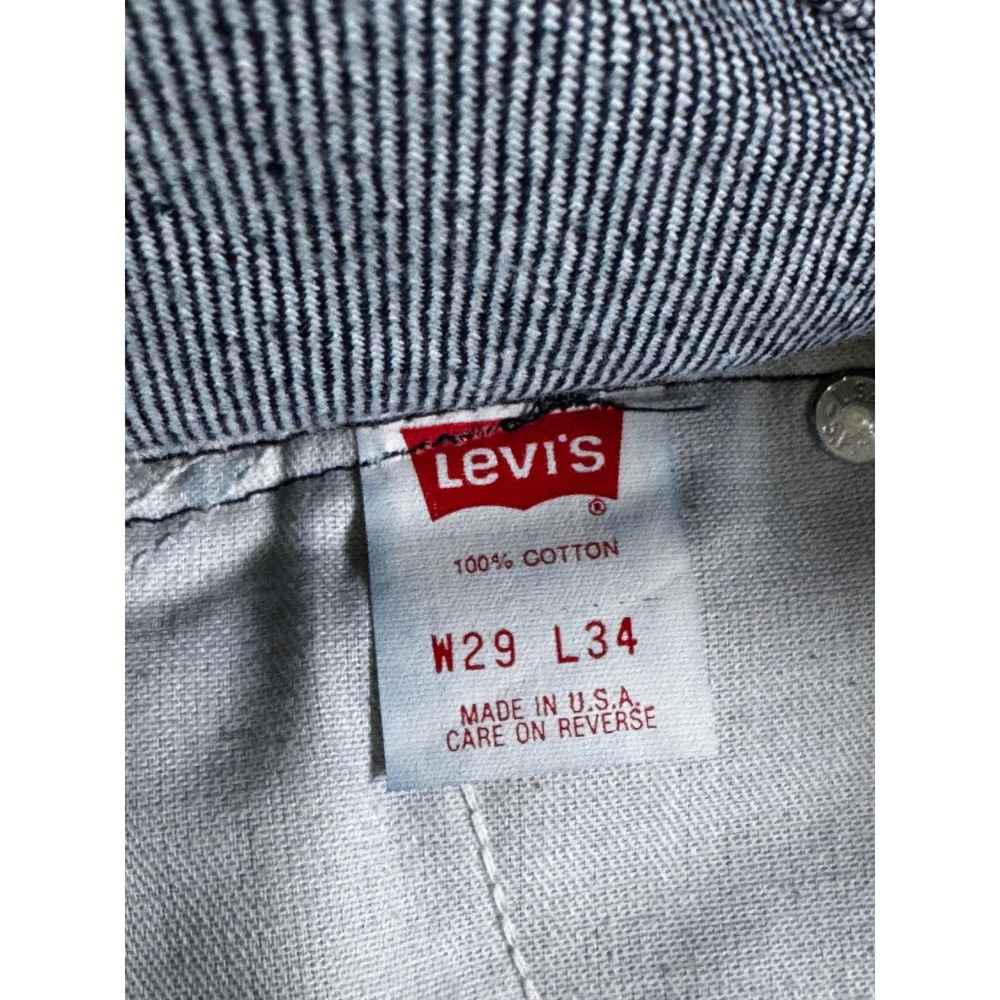 Vintage Levi's 20505 Orange Tab Made USA Jeans W29 L34 Dark Wash Straight Leg - Picture 16 of 16